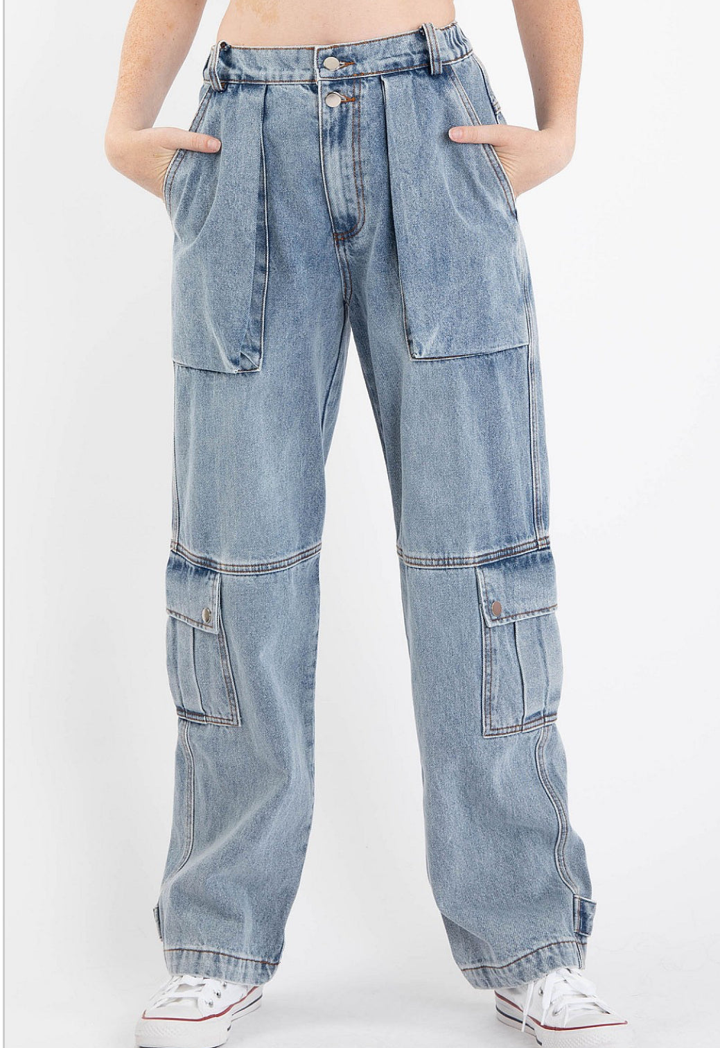 Jean cargo denim dark and light