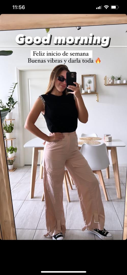 Pants cargo rose