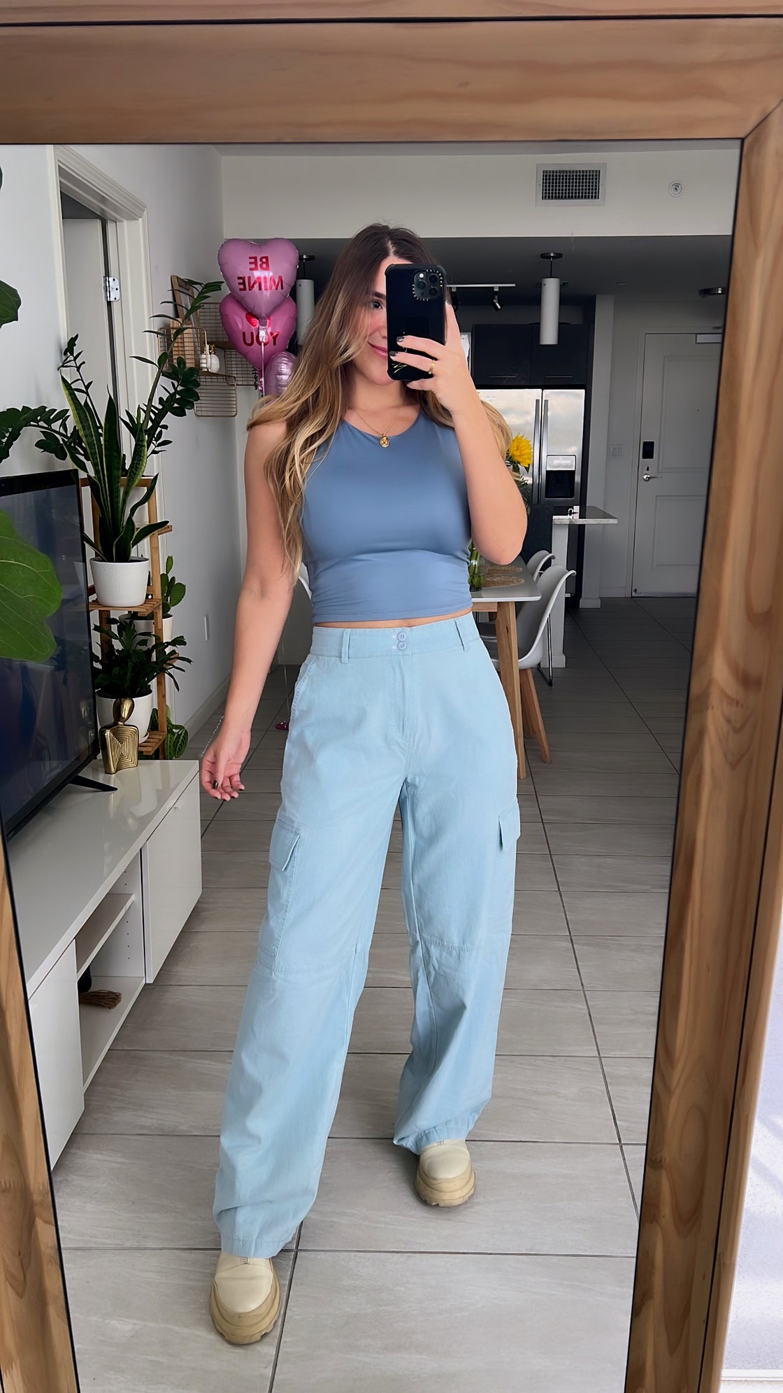 Basic crop top baby blue