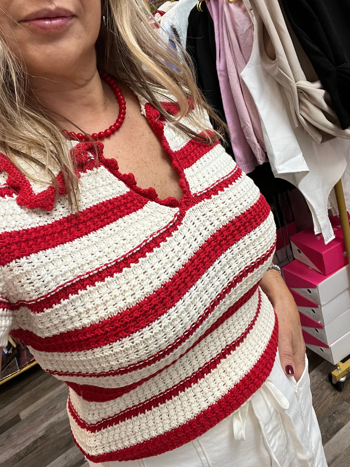 Sweater spring red