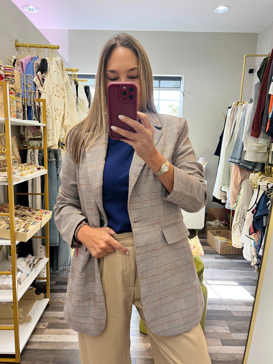 Blazer. plaid blazer