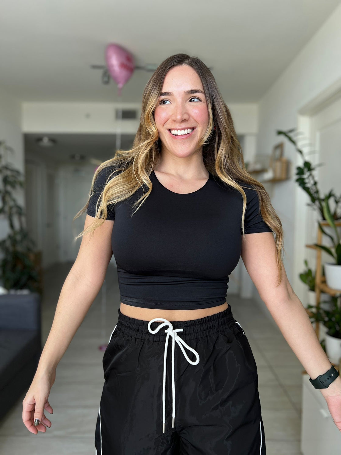 Crop top black and olive