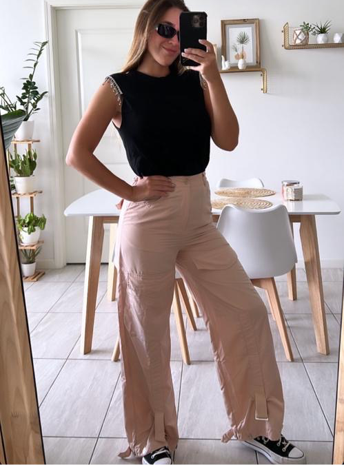 Pants cargo rose