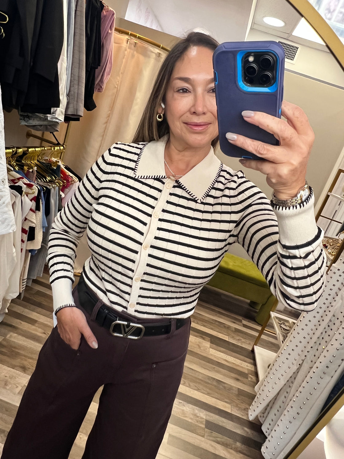 Sweater striped sweater