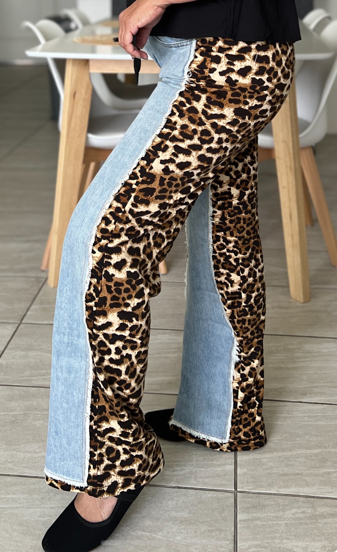 Jean pants animal print