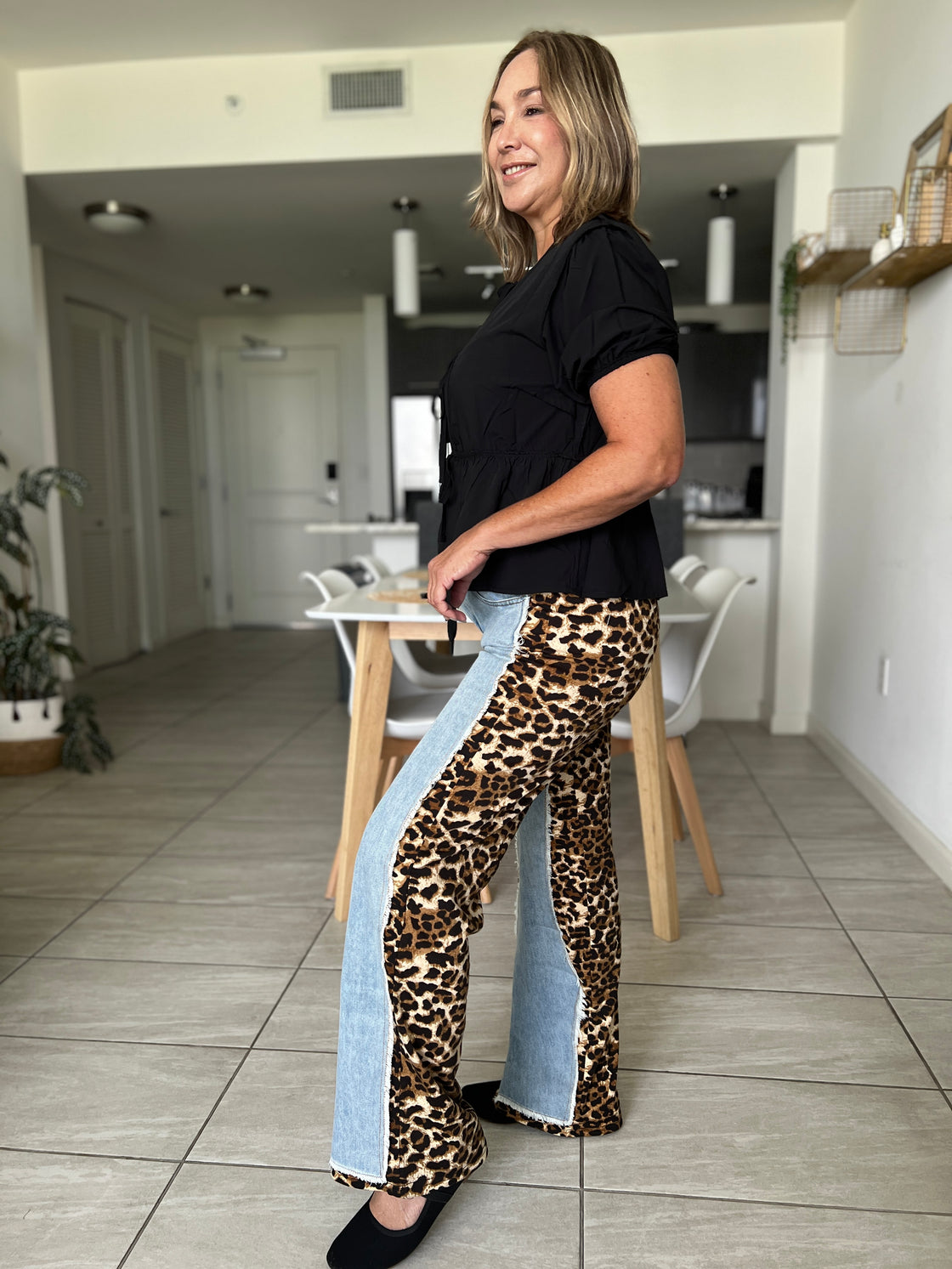Jean pants animal print