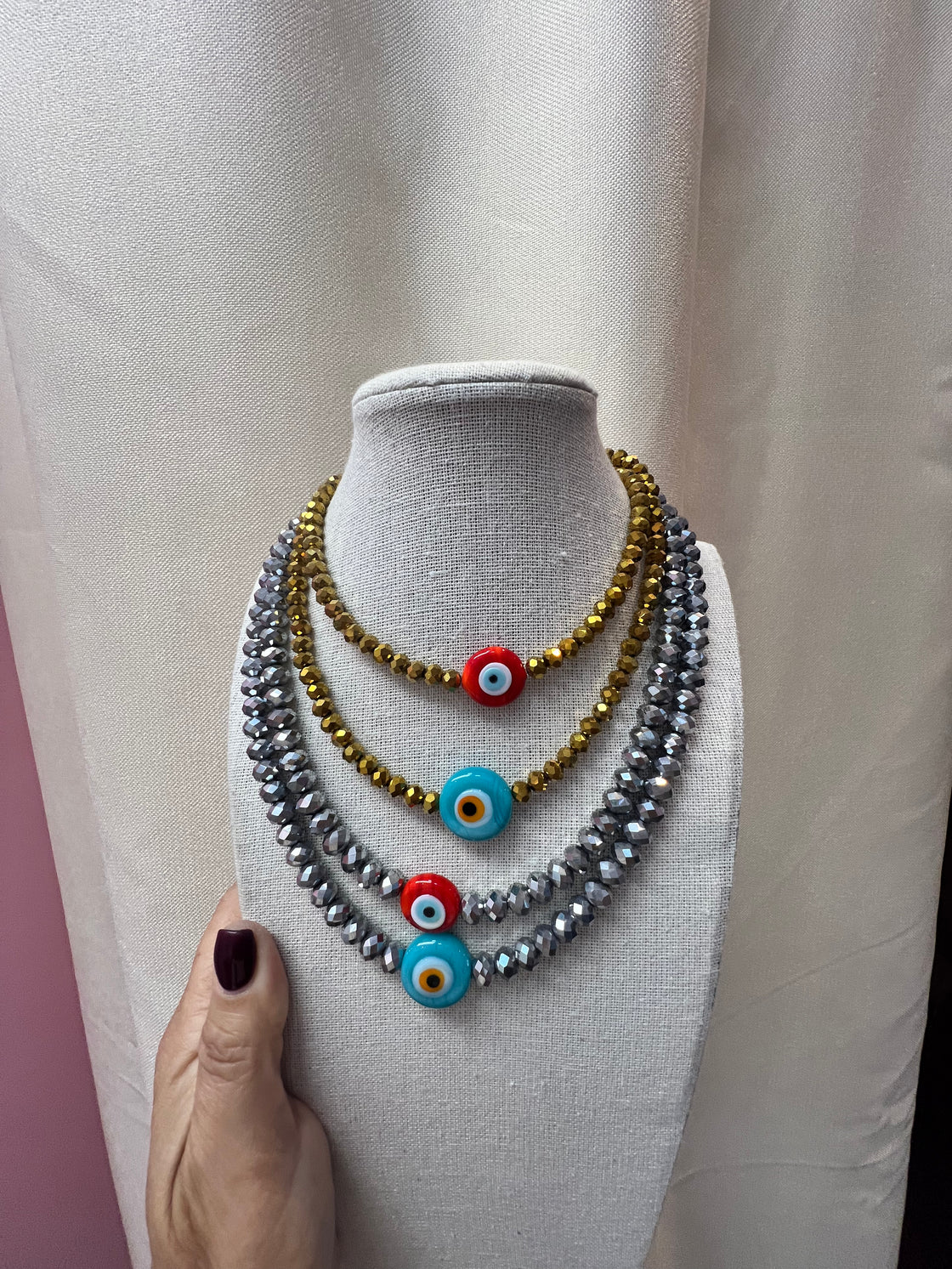 Necklace Turkish eye necklace red