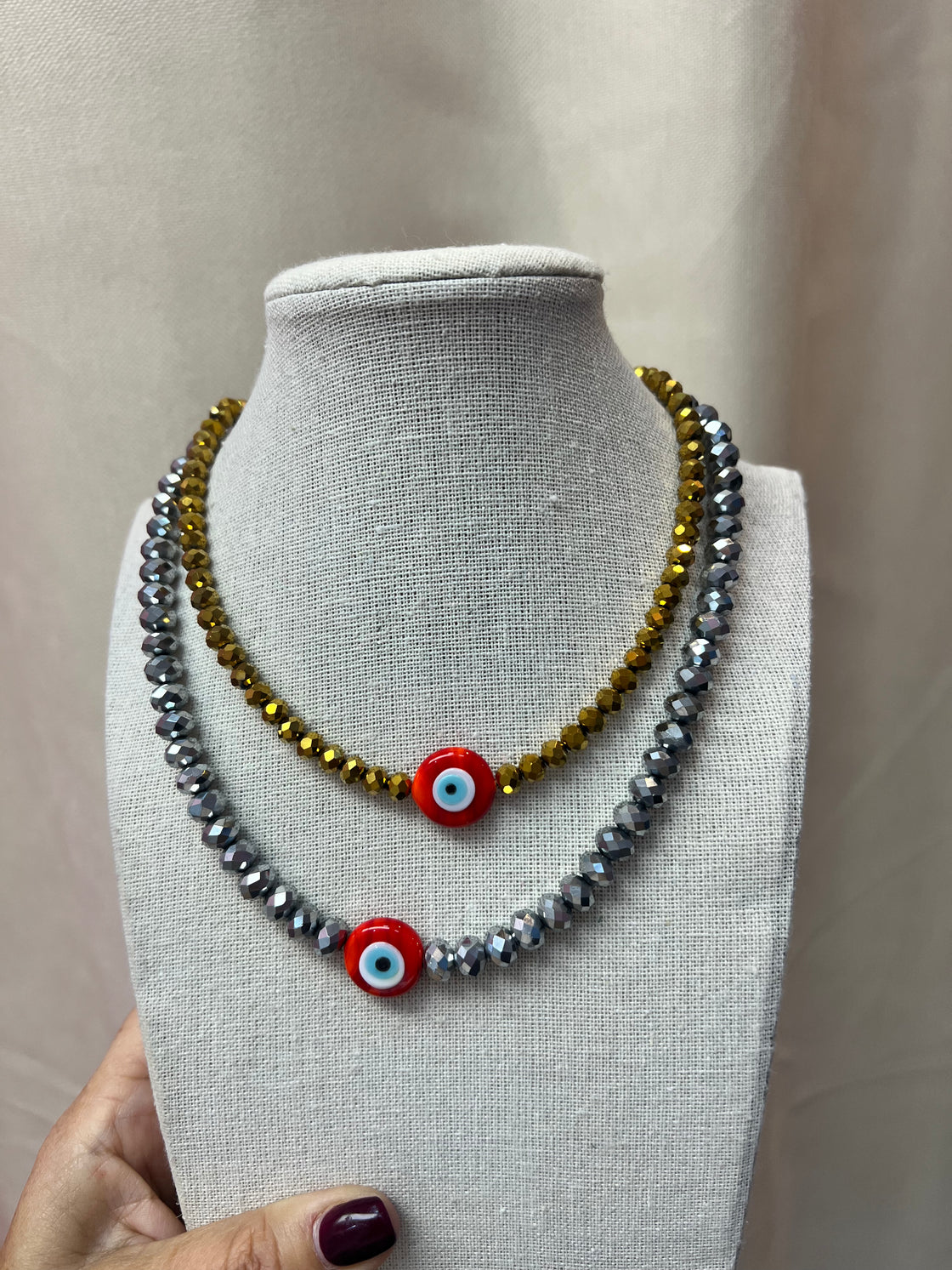 Necklace Turkish eye necklace red