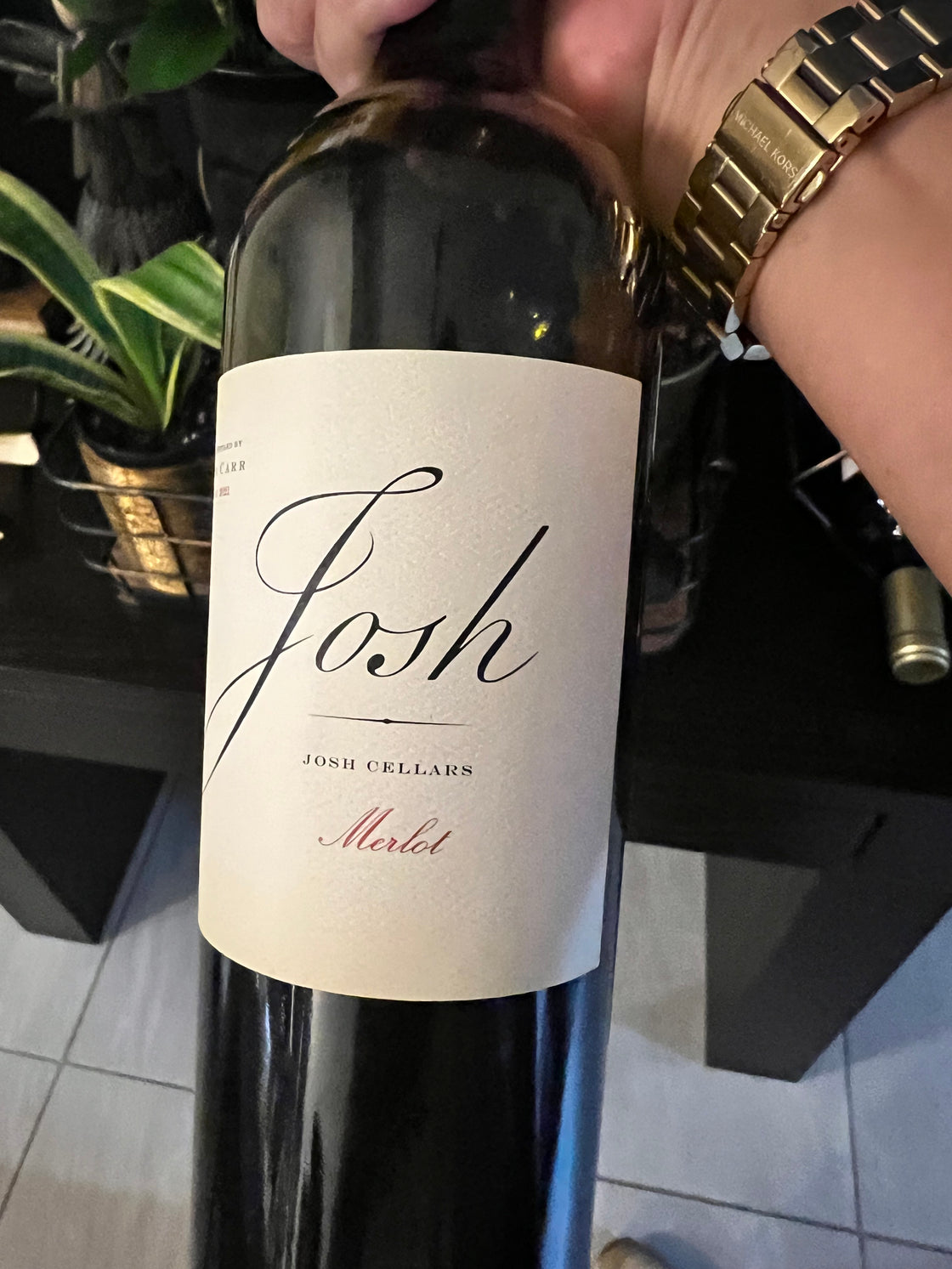 Basic top white / black/orange