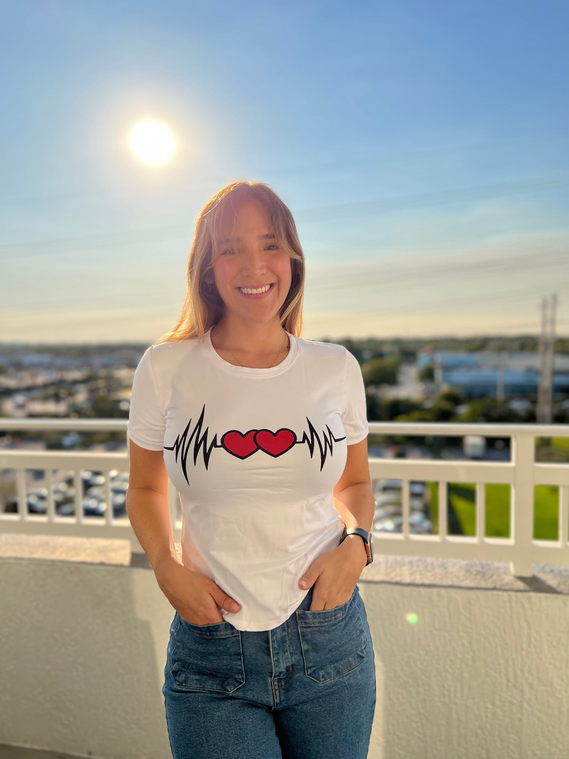 Basic T-shirt with print on the front