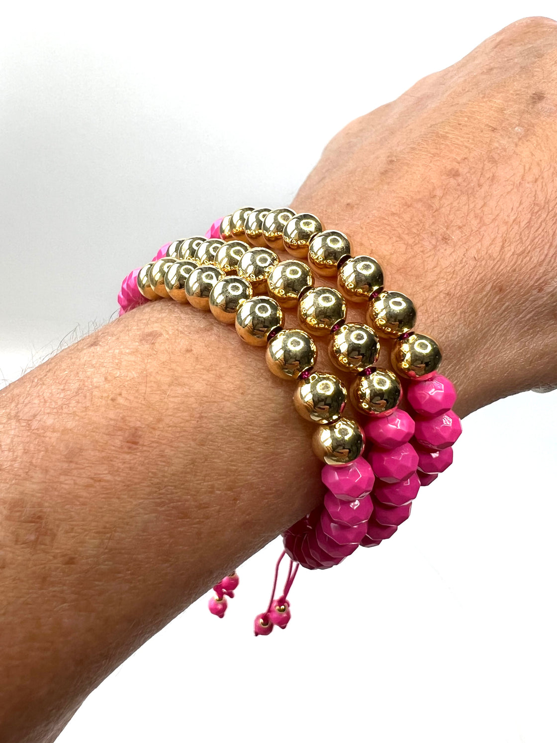 Crystal and balineses bracelet in gold plated