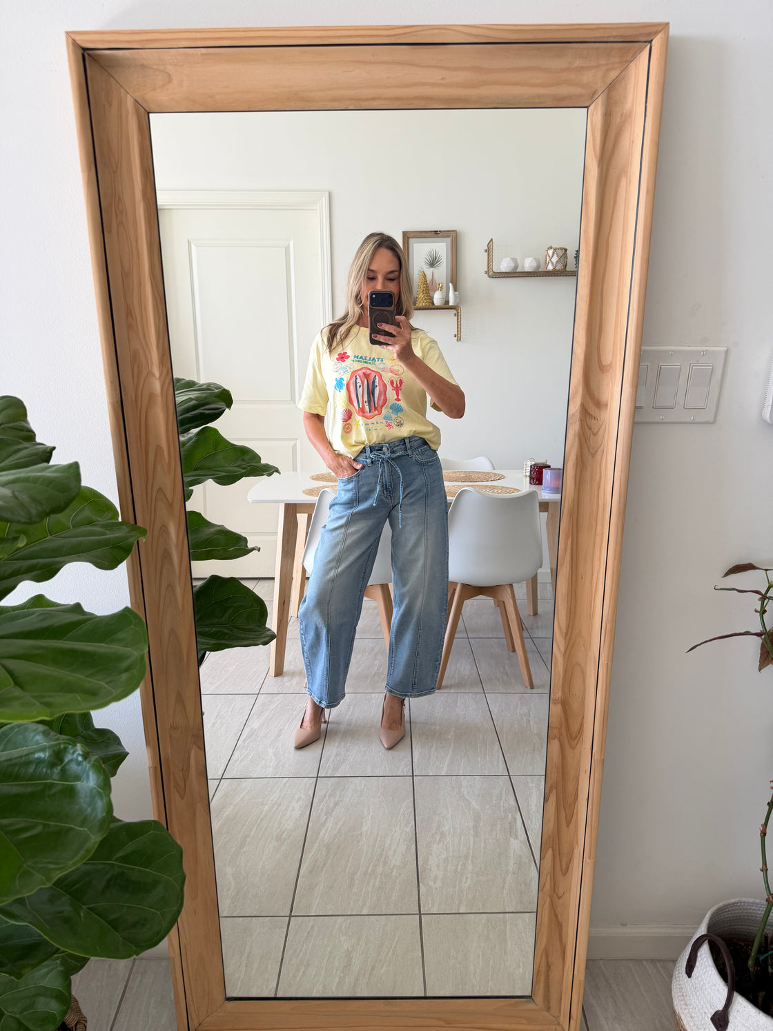 T-shirt estampada marina