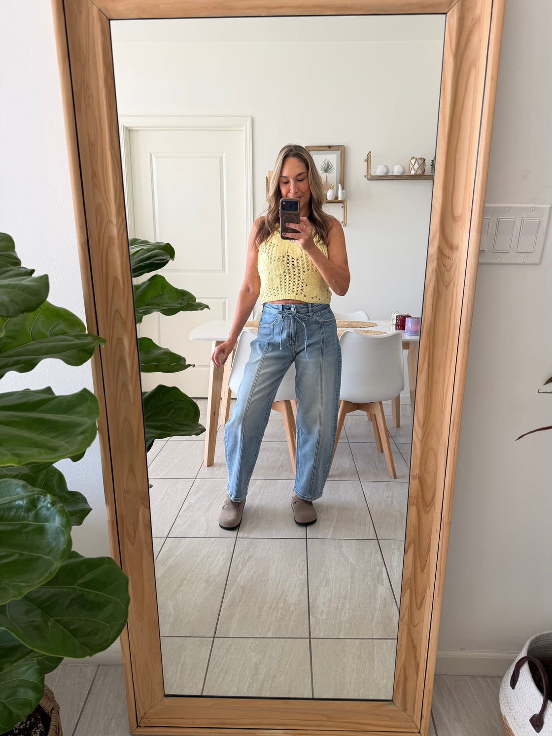 Top crochet butter yellow