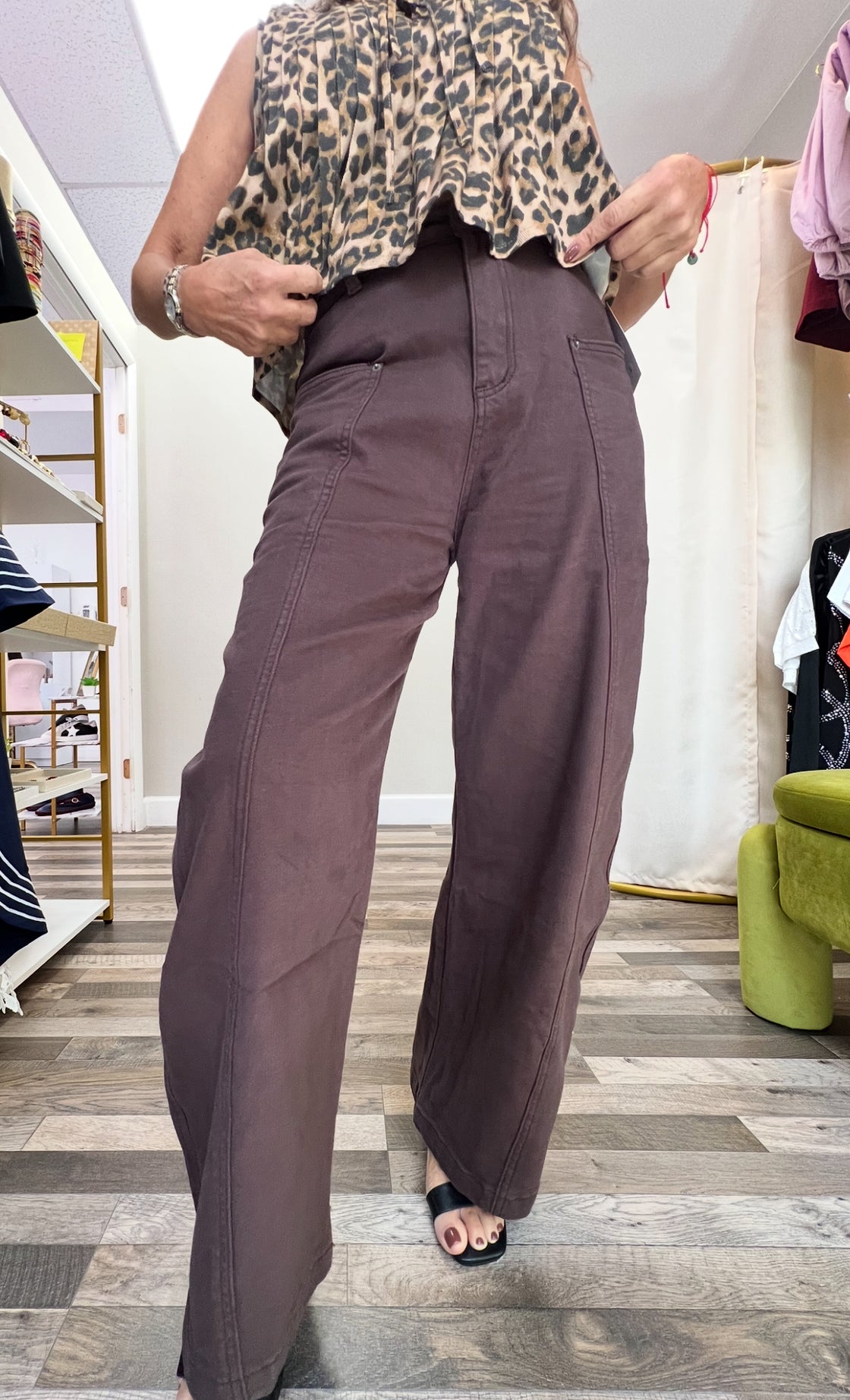 Jean barrel color brown