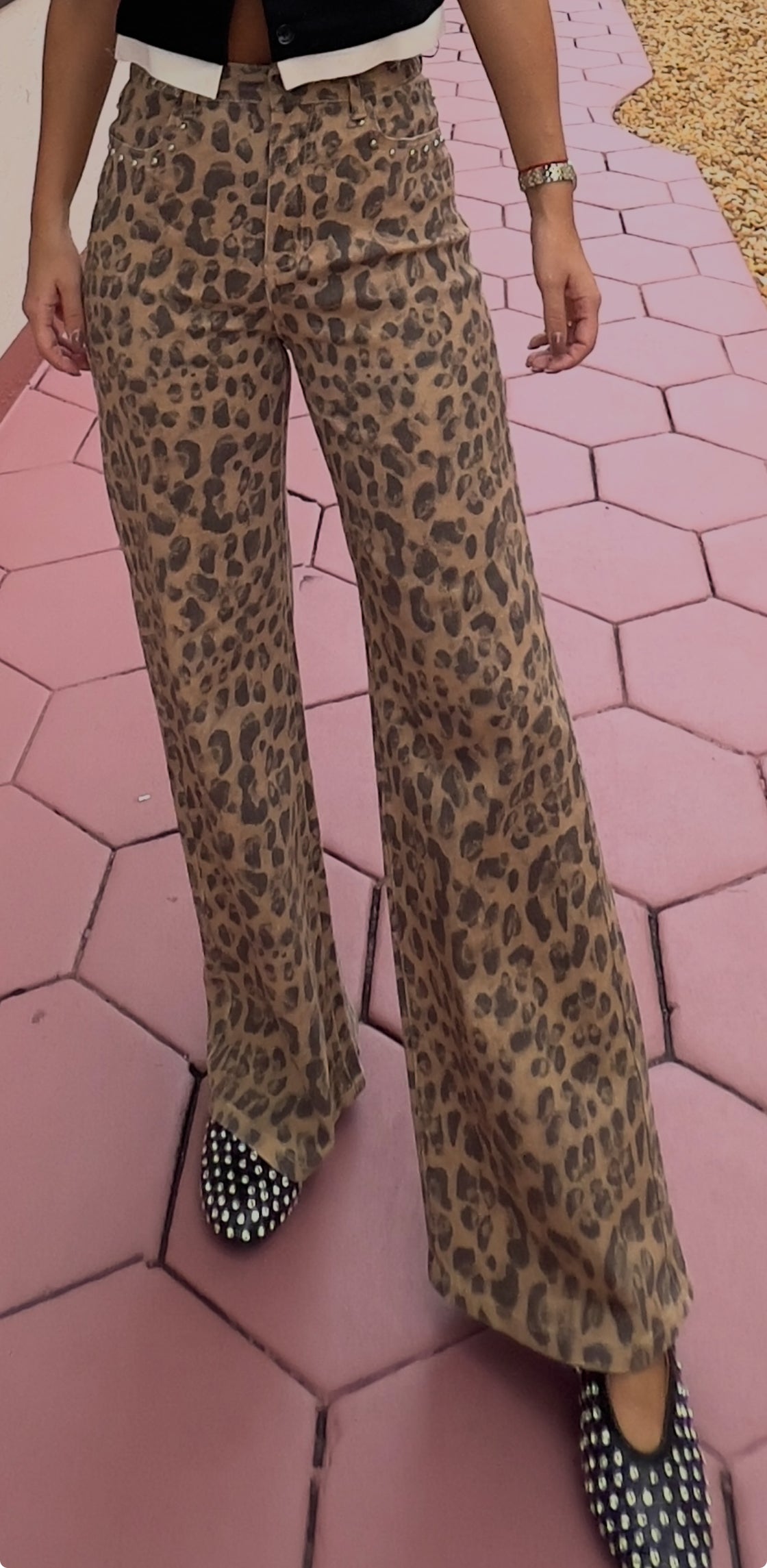 Jean animal print