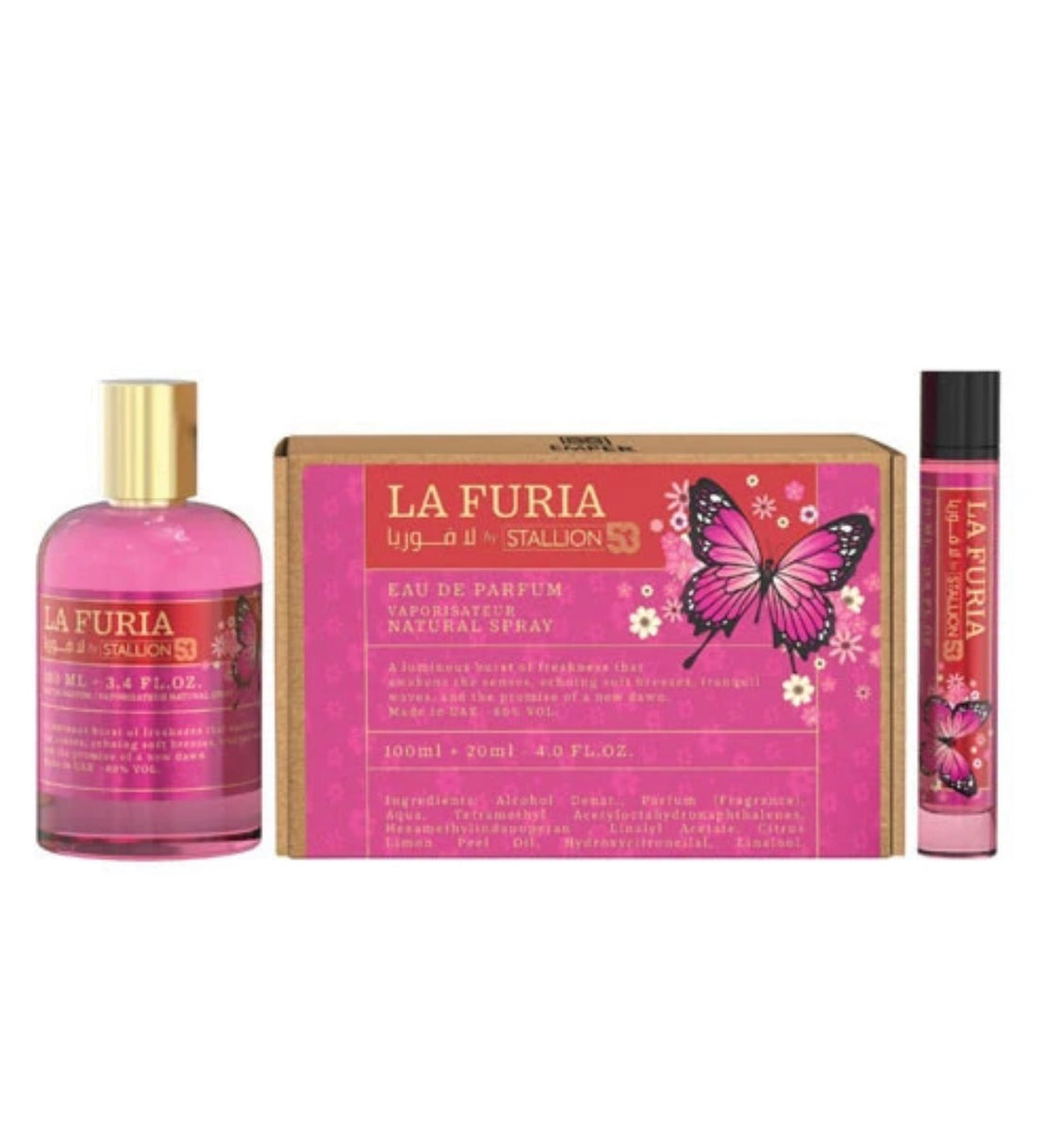 SET LA FURIA BY STALLION 53 WOMEN (2pc) EDP SP - 100ml (3.4oz) & 20ml (0.68oz) By Emper