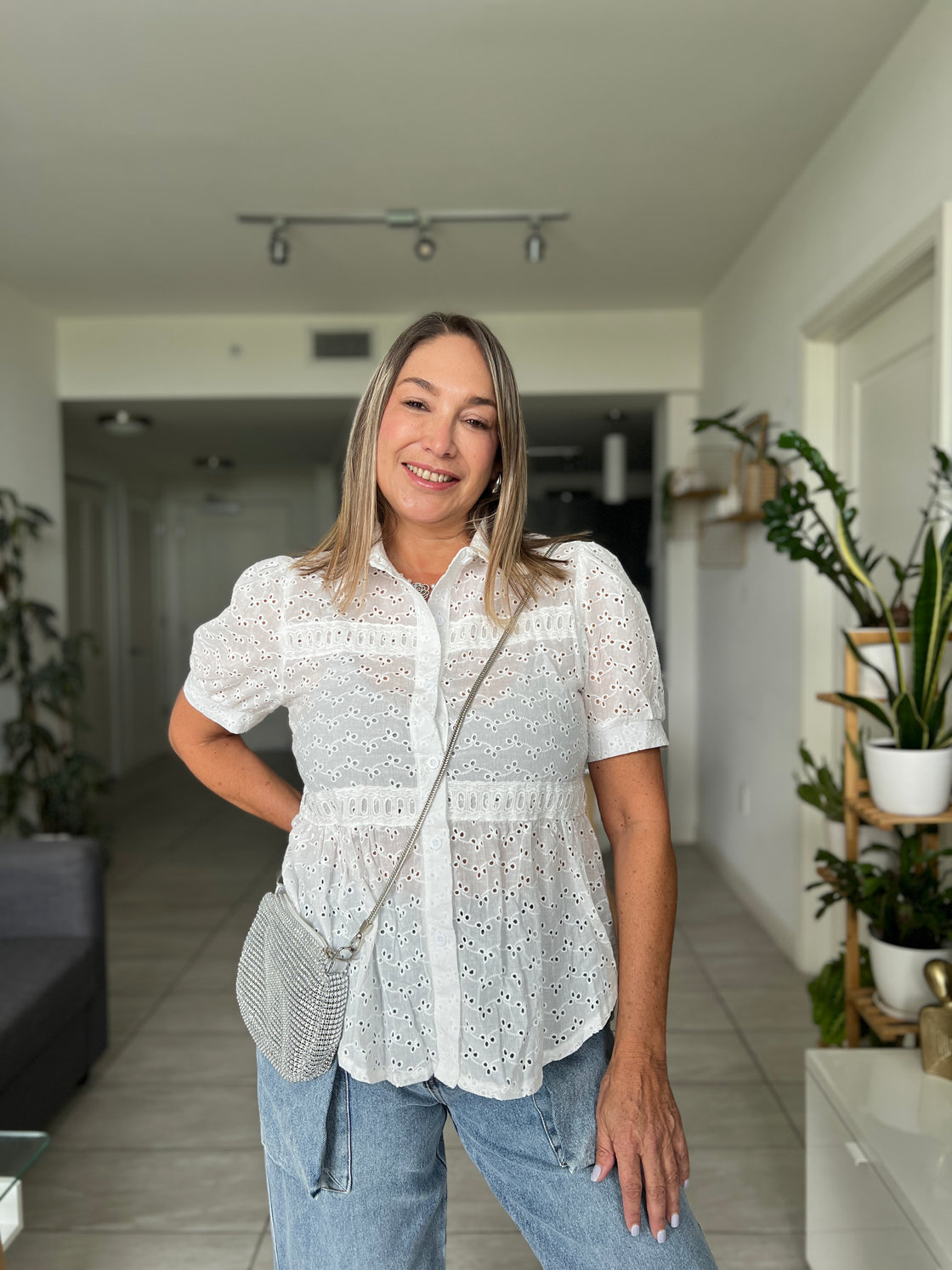 white torchon lace shirt